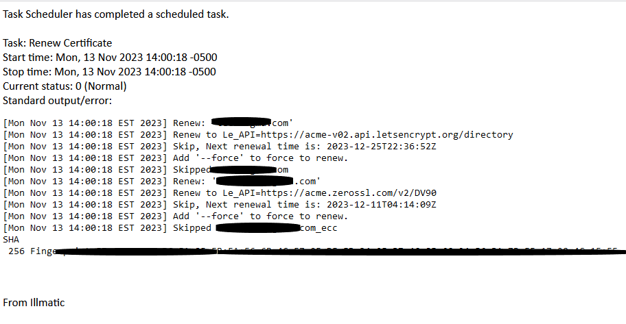 task scheduler email